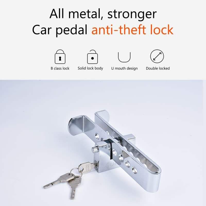 Heavy Duty Car Steering Wheel Pedal Lock Anti-Theft Security Universal Fit for Tesla Model Y BWM | H
