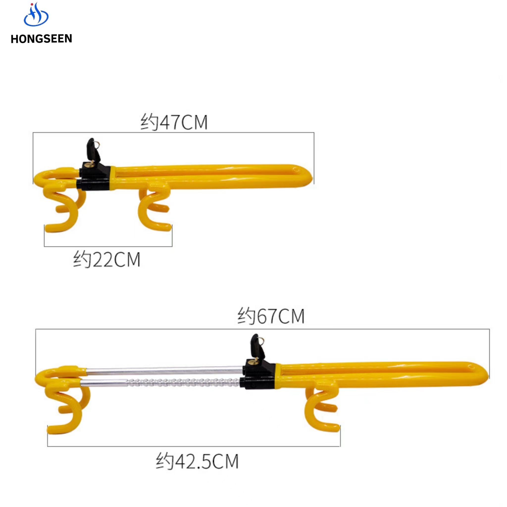 Ho<i></i>ngseen HS001 Car Steering Wheel Lock - Universal Anti-Theft Security Device with U-Lock Feature