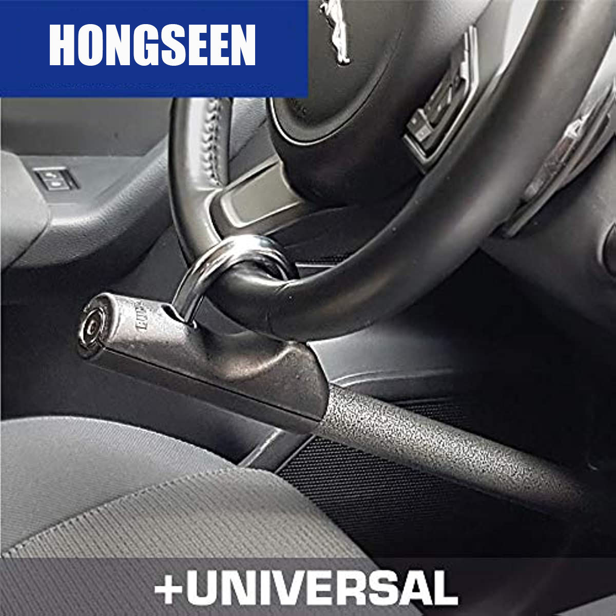 Ho<i></i>ngseen HS-SWL015 High Security Universal Car Steering Wheel Brake Pedal Lock - Anti-Theft Device